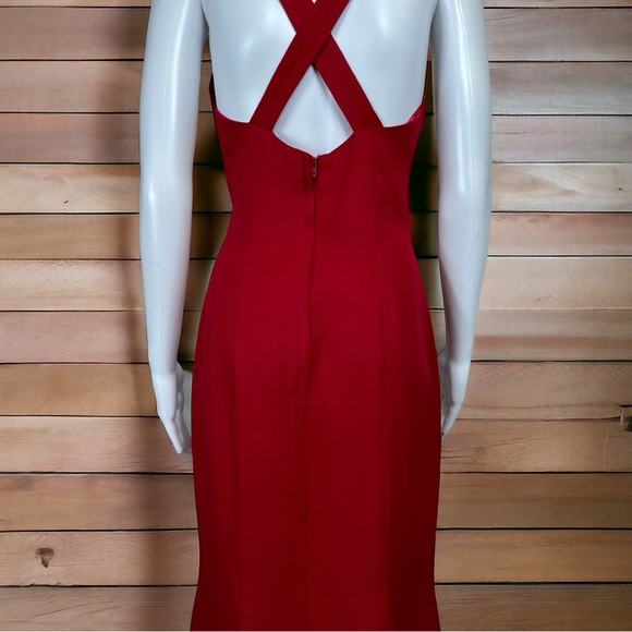 Vintage Jessica McClintock Gunne Sax Red Long Dress - Picture 5 of 9